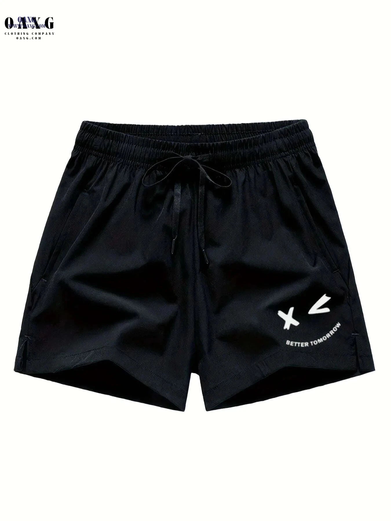 Men's Casual Sports Shorts - Quick-Drying, Zippered Pockets, Stretchy   OAXG 