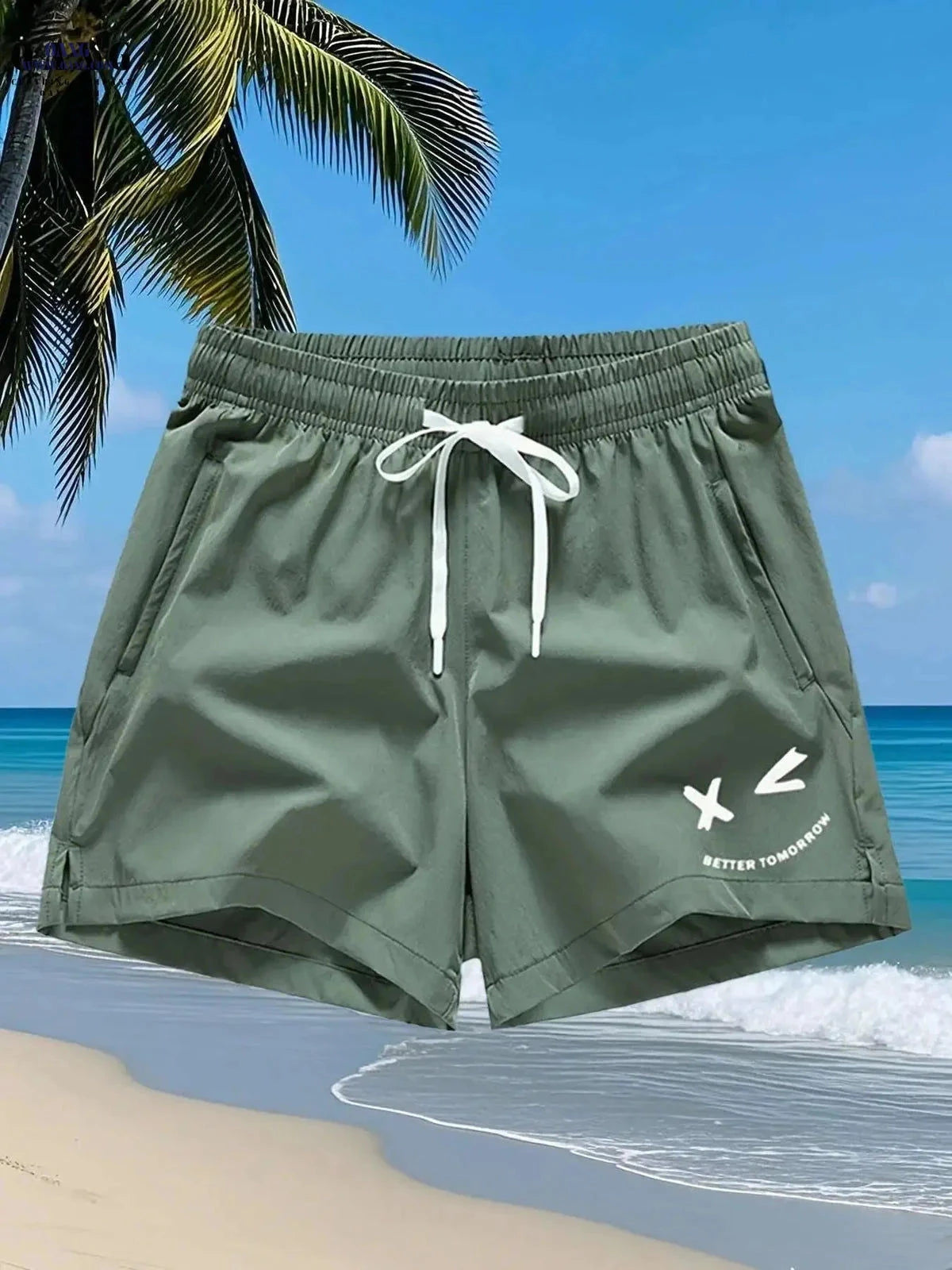 Men's Casual Sports Shorts - Quick-Drying, Zippered Pockets, Stretchy   OAXG 