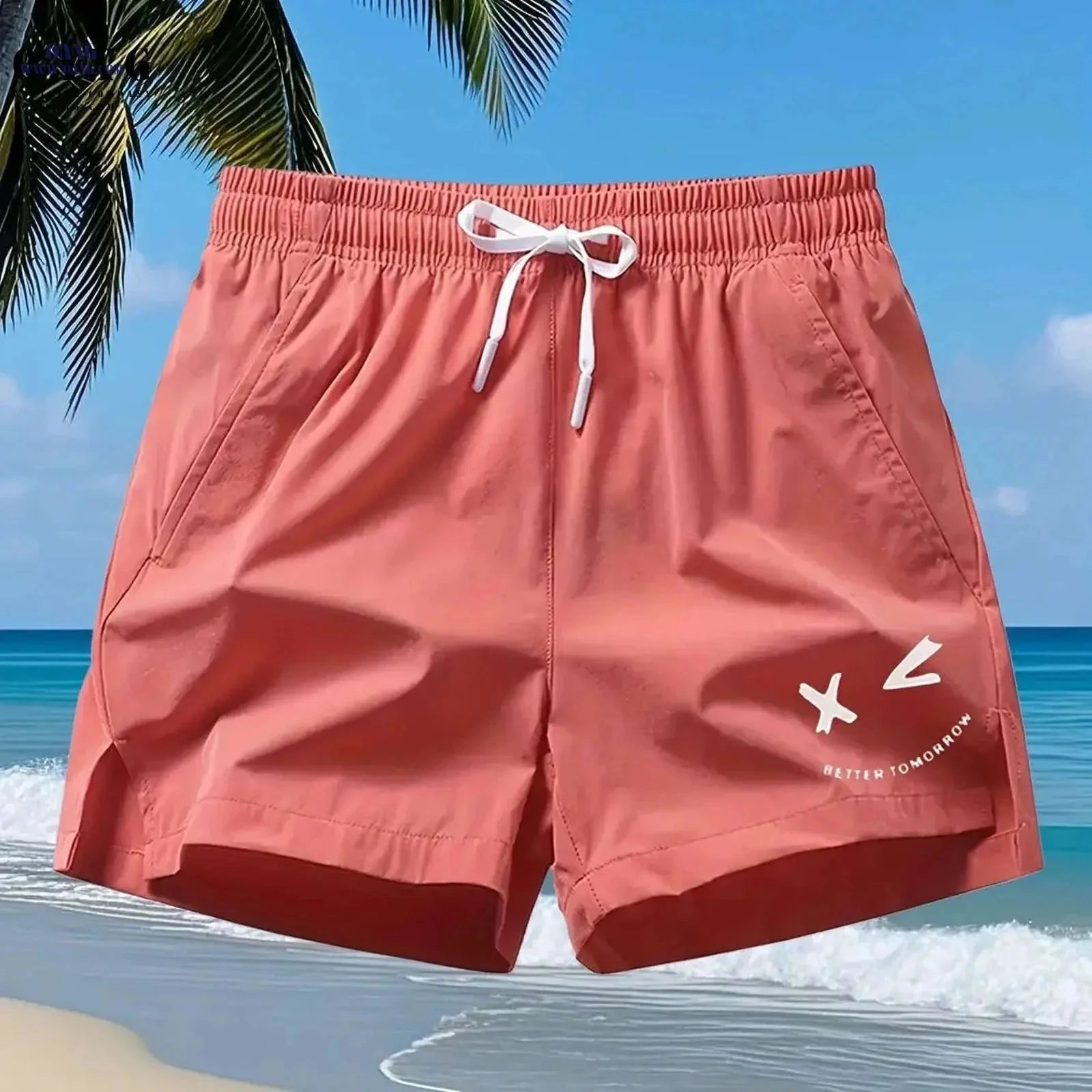 Men's Casual Sports Shorts - Quick-Drying, Zippered Pockets, Stretchy   OAXG 
