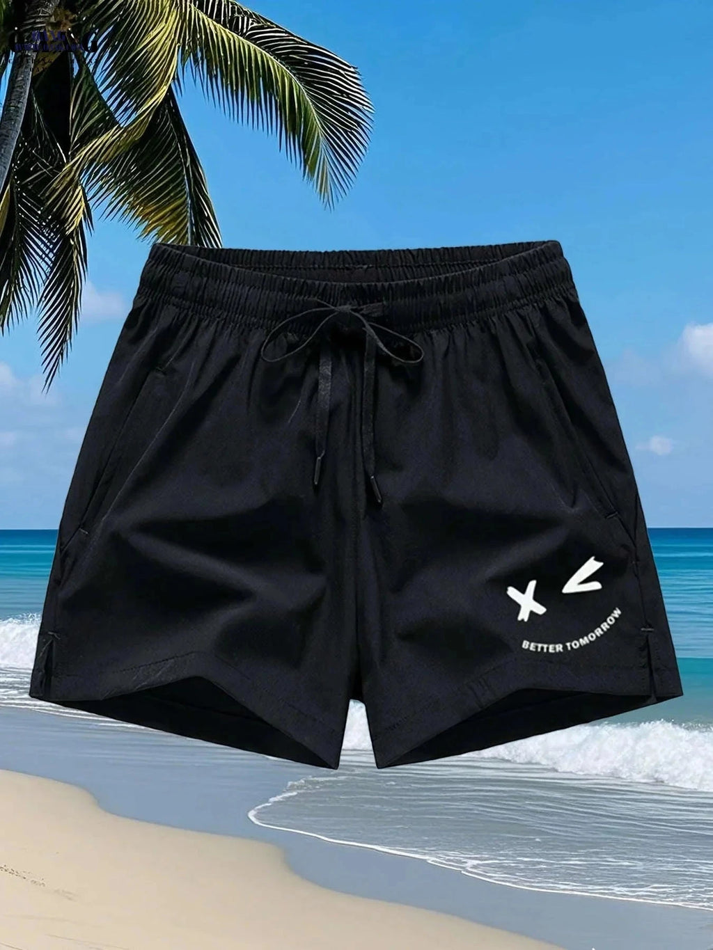 Men's Casual Sports Shorts - Quick-Drying, Zippered Pockets, Stretchy   OAXG 