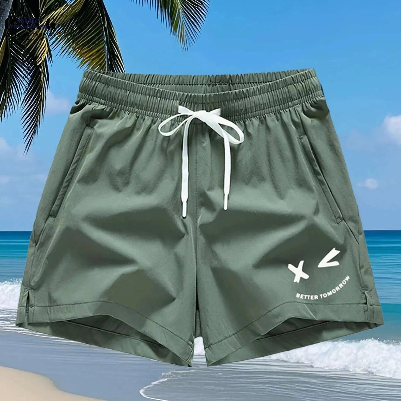 Men's Casual Sports Shorts - Quick-Drying, Zippered Pockets, Stretchy   OAXG 