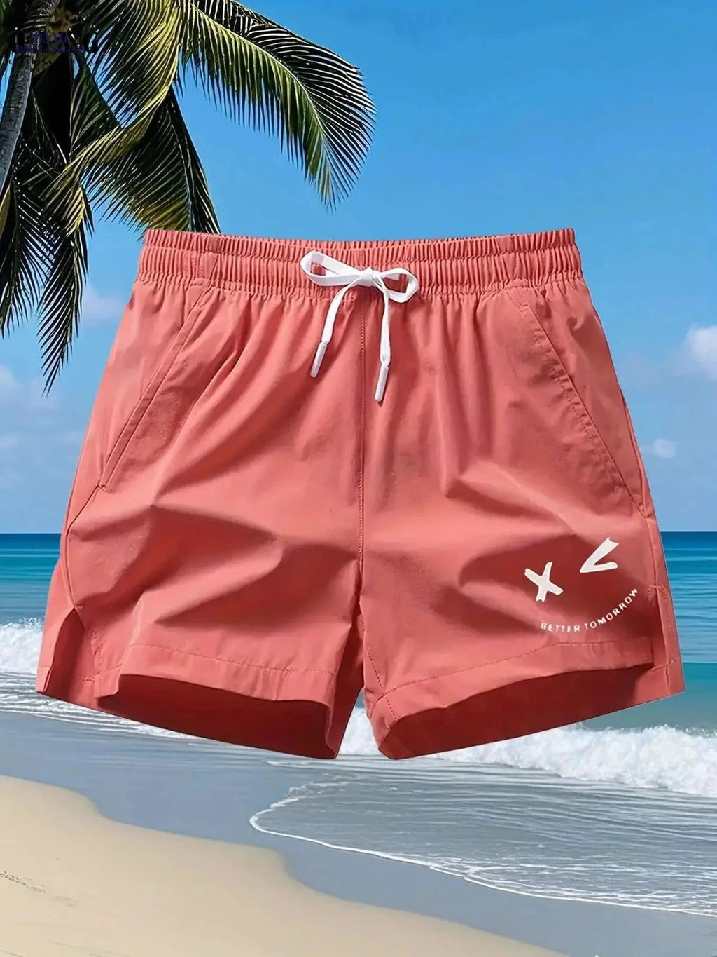 Men's Casual Sports Shorts - Quick-Drying, Zippered Pockets, Stretchy   OAXG PEACOCK / FR XS