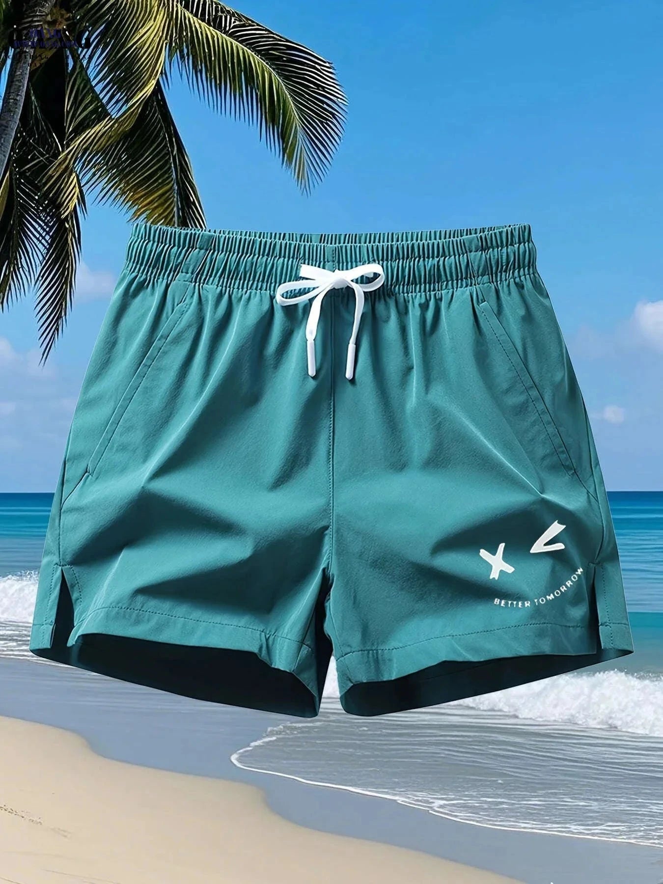 Men's Casual Sports Shorts - Quick-Drying, Zippered Pockets, Stretchy   OAXG 