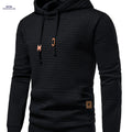 Men's Casual Sports Waffle Hoodie Jacket - Slight Stretch, Regular Fit   OAXG 