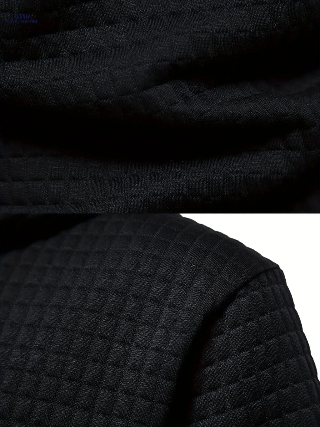 Men's Casual Sports Waffle Hoodie Jacket - Slight Stretch, Regular Fit   OAXG 