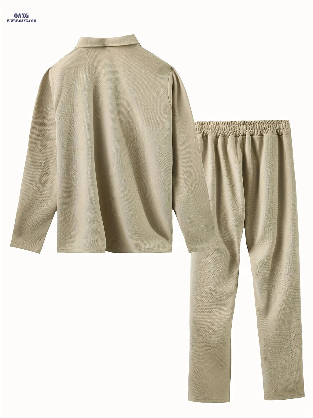 Men's Casual Sporty Outfit Set - Long Sleeve for Autumn & Winter   OAXG White / FR S