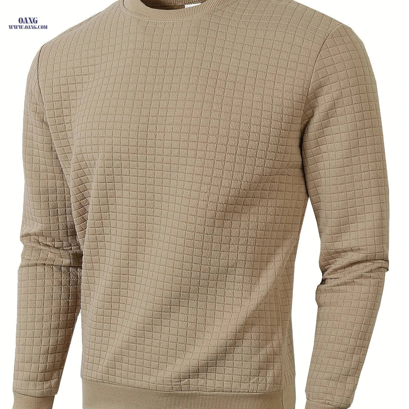 Men's Casual Sporty Sweater - Soft Round Neck Pullover for Fall   OAXG 