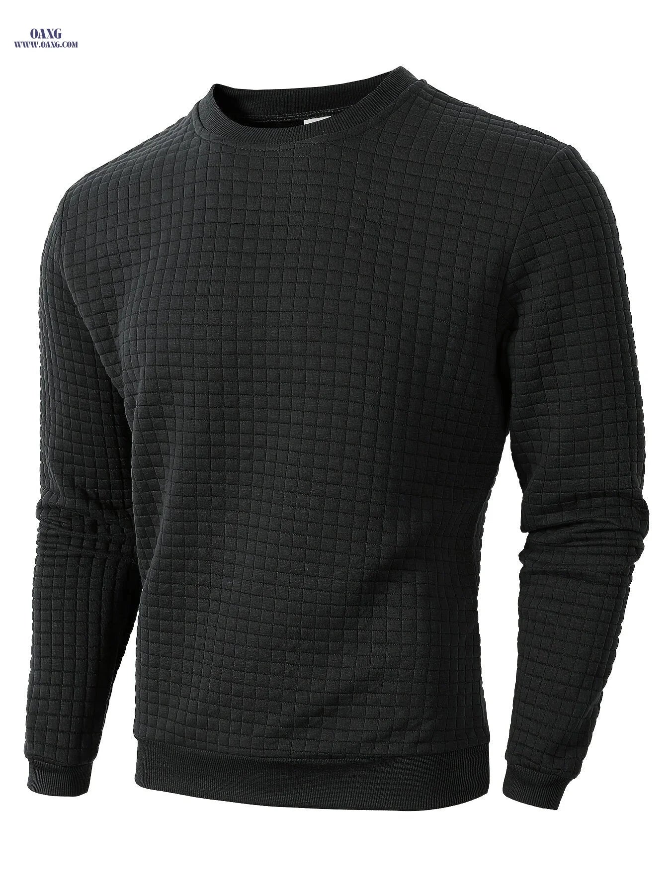 Men's Casual Sporty Sweater - Soft Round Neck Pullover for Fall   OAXG White / FR S