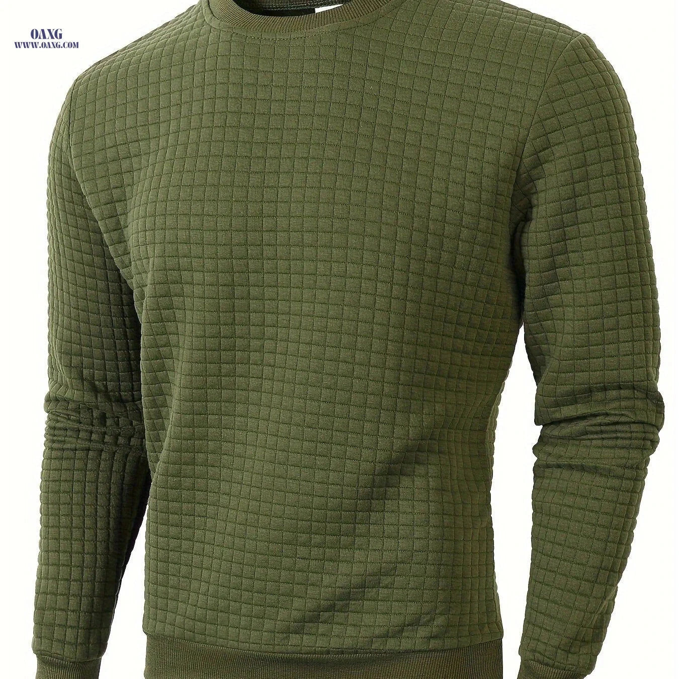 Men's Casual Sporty Sweater - Soft Round Neck Pullover for Fall   OAXG White / FR S