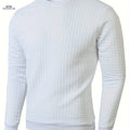 Men's Casual Sporty Sweater - Soft Round Neck Pullover for Fall   OAXG White / FR S