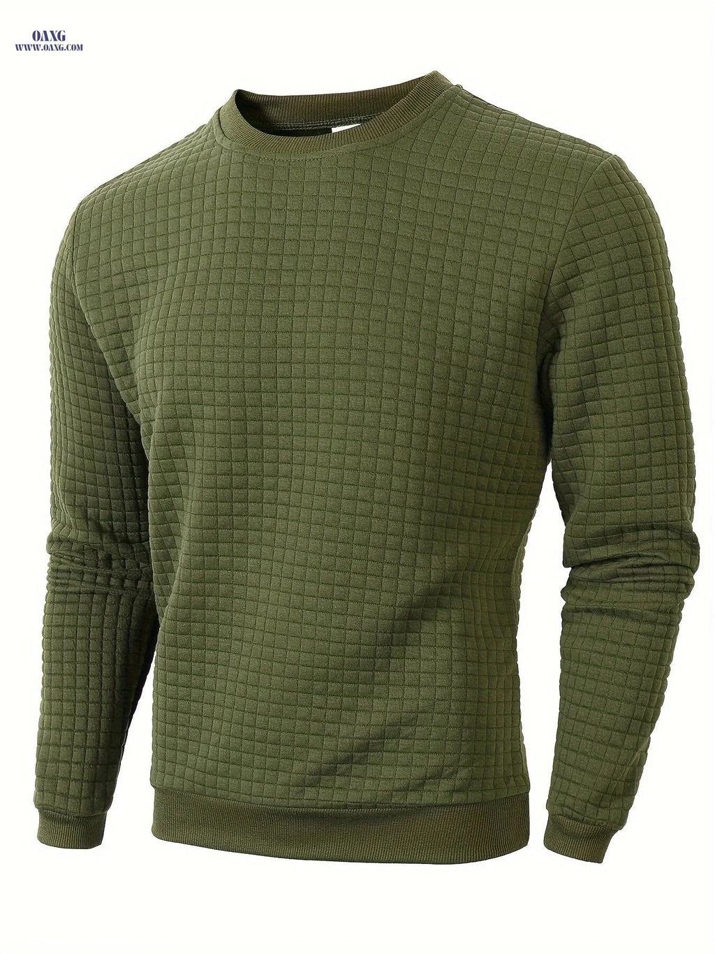 Men's Casual Sporty Sweater - Soft Round Neck Pullover for Fall   OAXG White / FR S