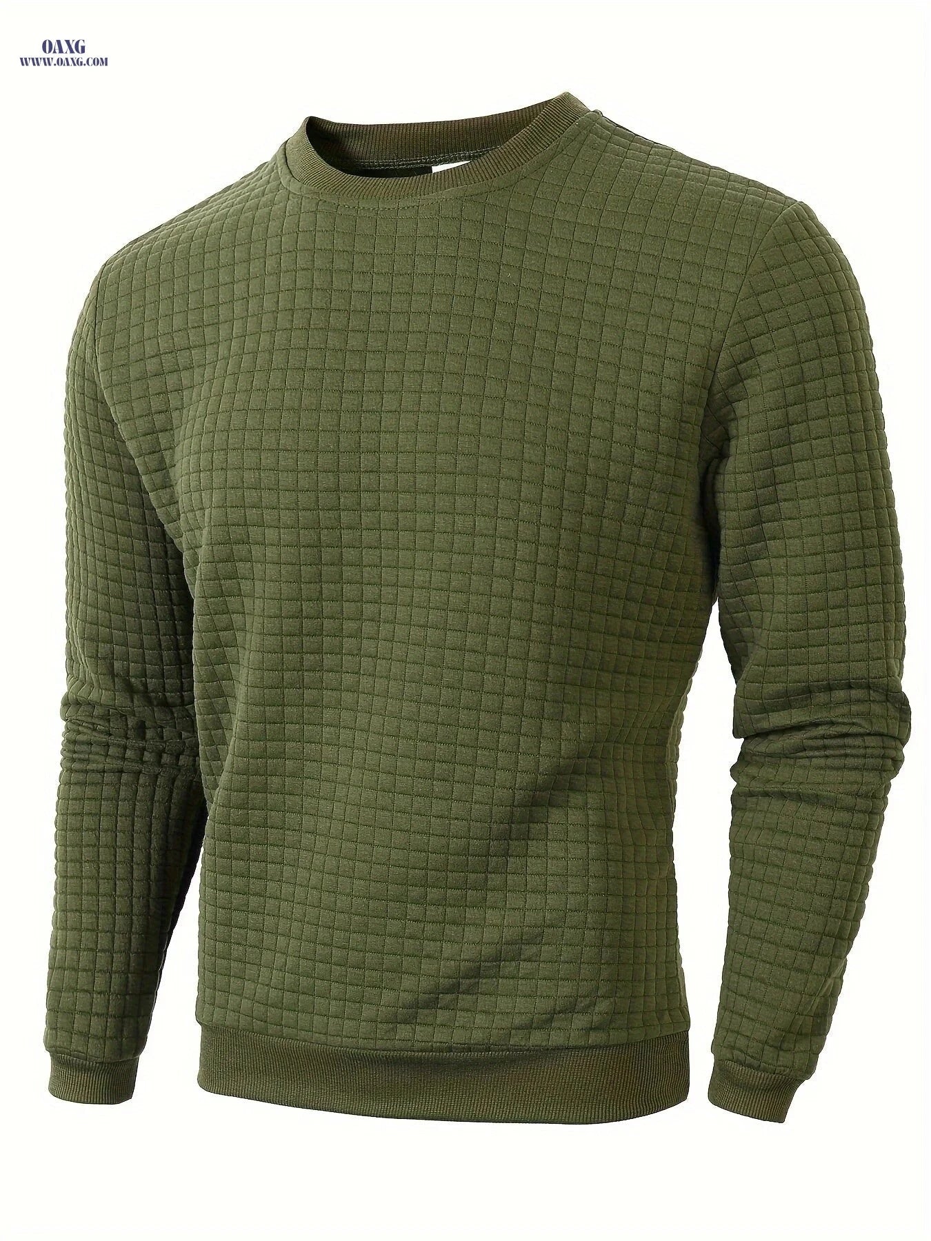 Men's Casual Sporty Sweater - Soft Round Neck Pullover for Fall   OAXG White / FR S