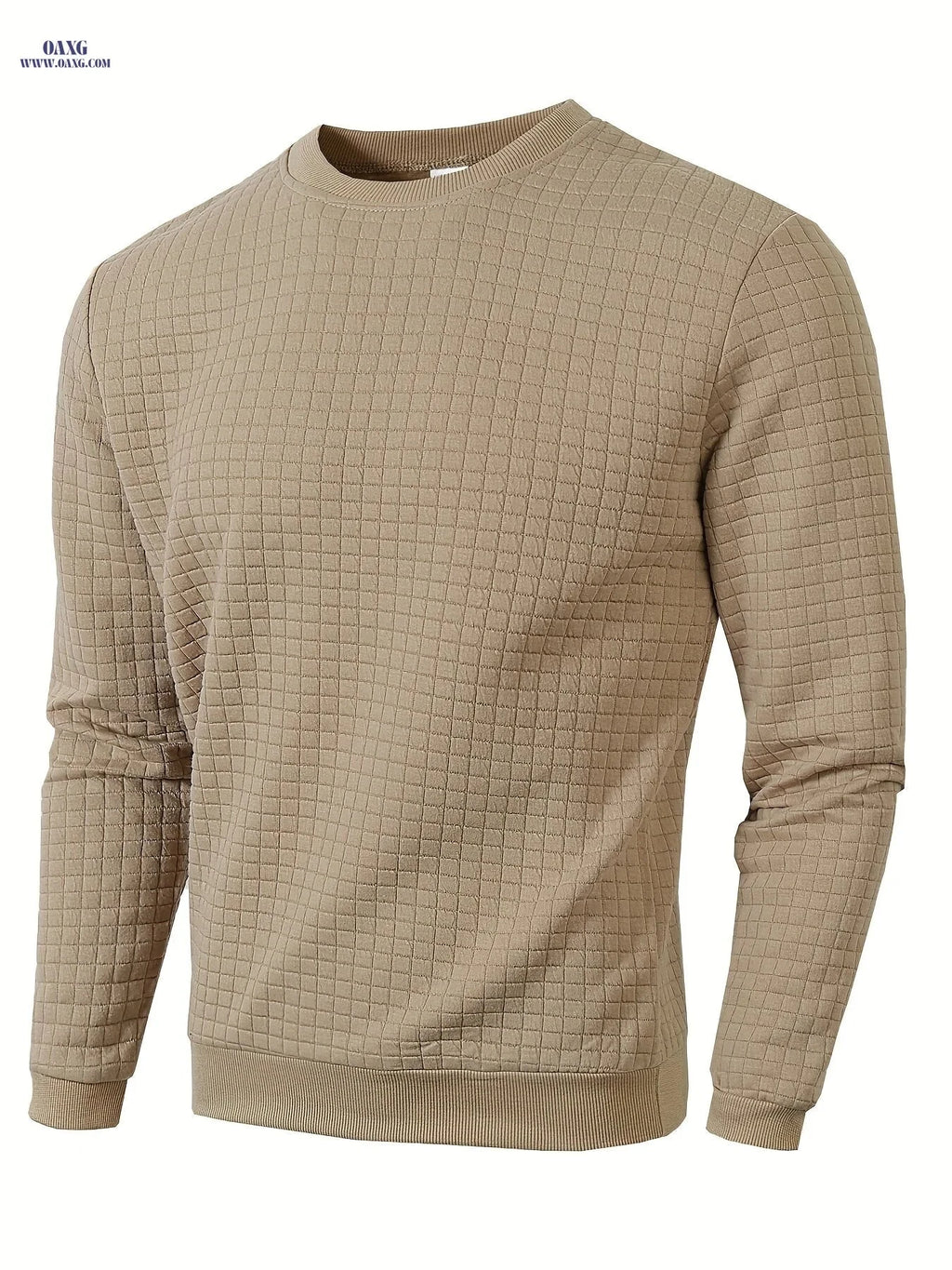 Men's Casual Sporty Sweater - Soft Round Neck Pullover for Fall   OAXG White / FR S