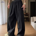 Men’s Casual Spring Pants - Elastic Waist, Loose Fit Trousers   OAXG Black / FR S