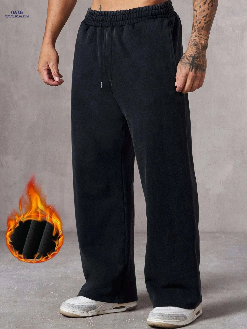 Men's Casual Straight-Leg Pants - Comfortable Outdoor Trousers   OAXG 