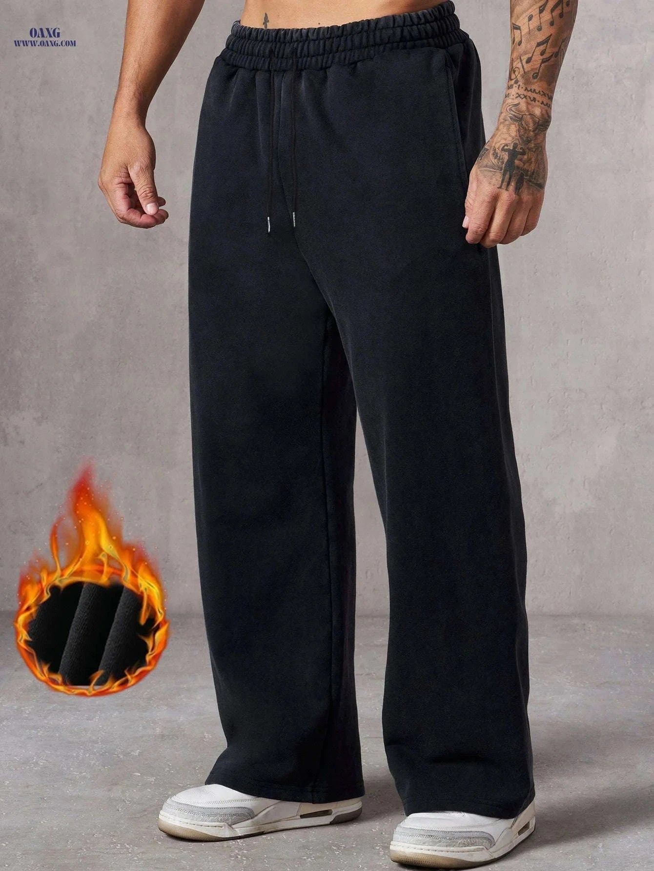 Men's Casual Straight-Leg Pants - Comfortable Outdoor Trousers   OAXG 