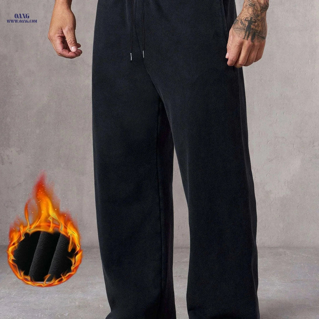 Men's Casual Straight-Leg Pants - Comfortable Outdoor Trousers   OAXG 