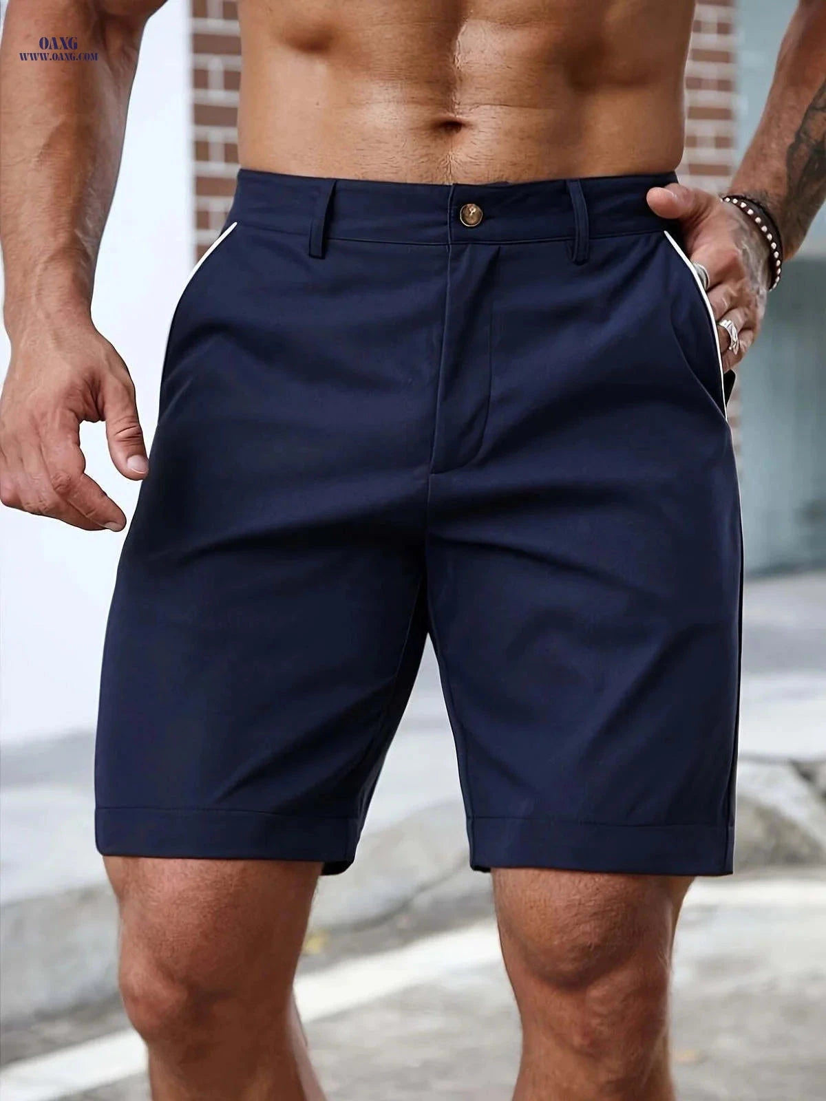 Men's Casual Stretch Shorts - Chic Sports Design for Summer Fun   OAXG 