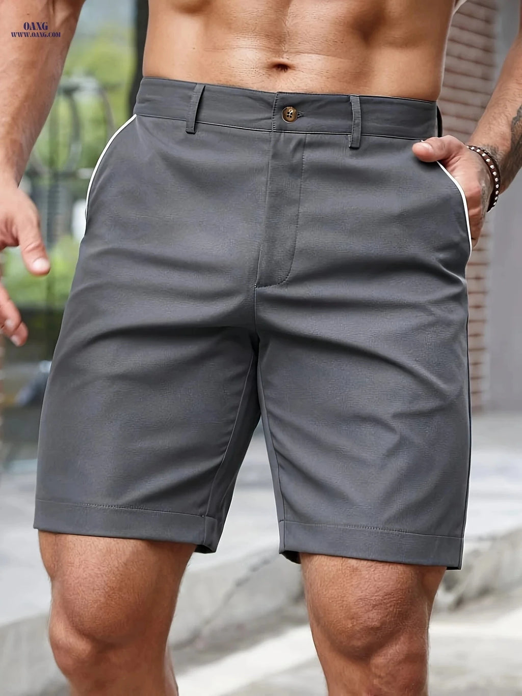Men's Casual Stretch Shorts - Chic Sports Design for Summer Fun   OAXG 