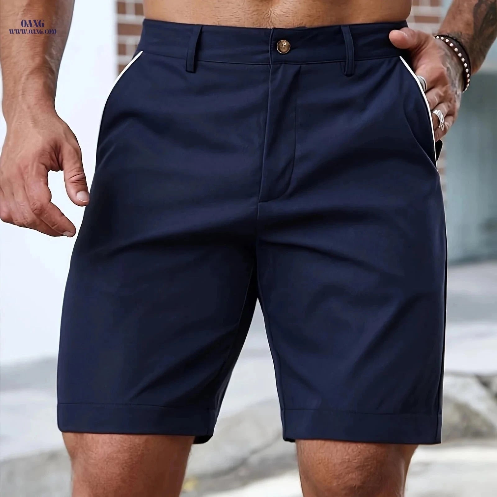 Men's Casual Stretch Shorts - Chic Sports Design for Summer Fun   OAXG 