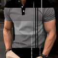 Men’s Casual Striped Polo Shirt - Stylish Summer Golf Top   OAXG 