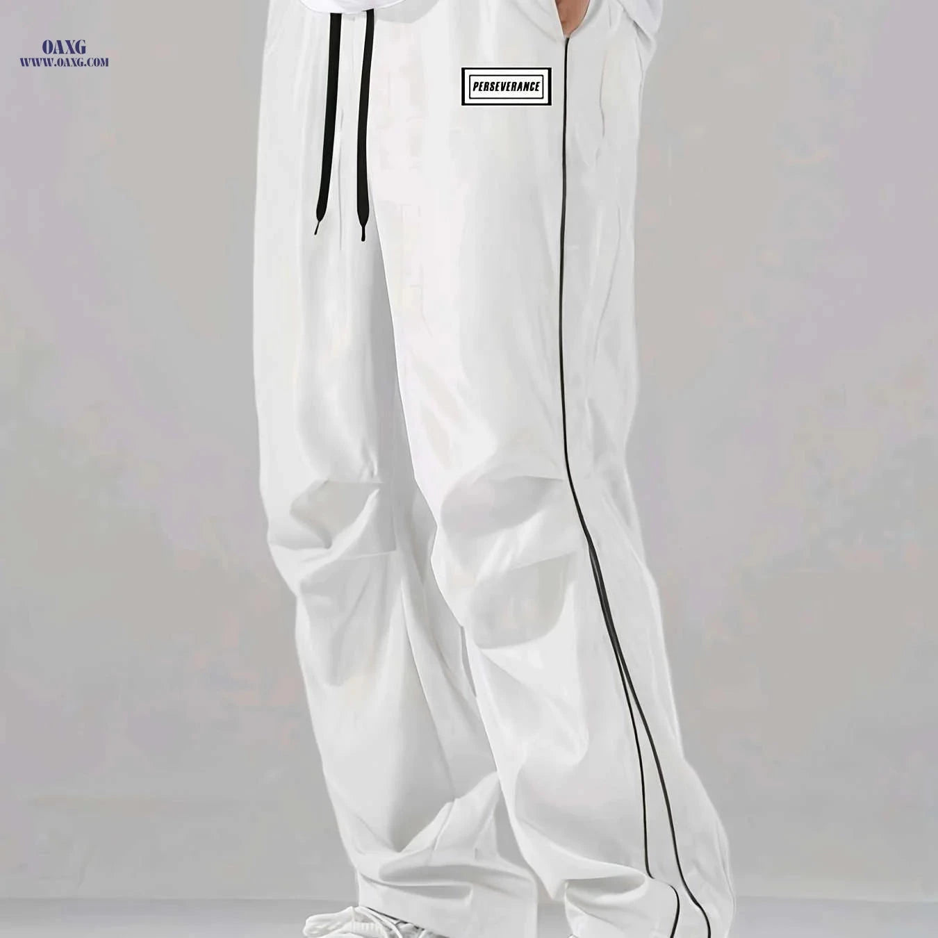 Men's Casual Striped Sports Long Pants - Loose High Street Fit   OAXG 