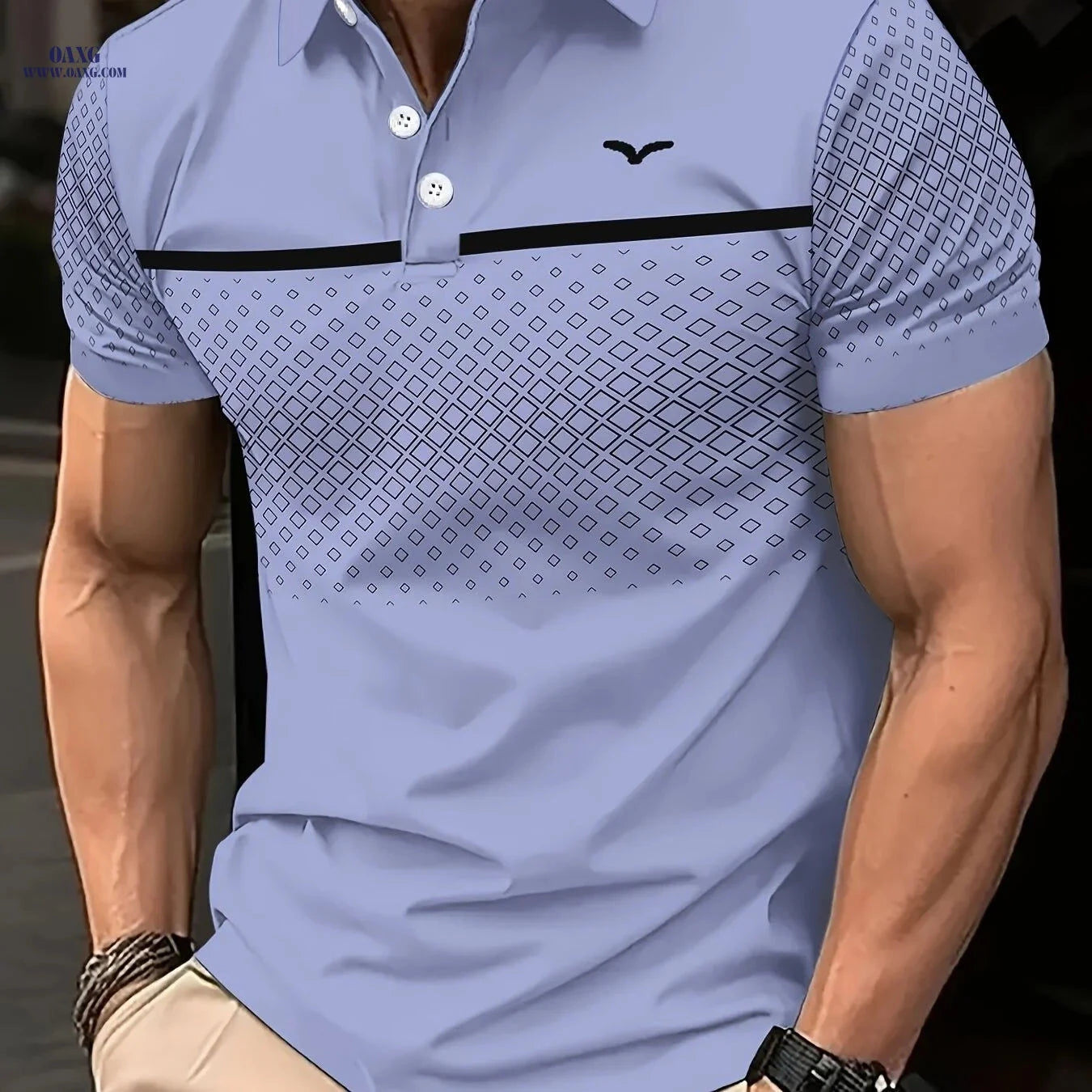 Men's Casual Summer Short Sleeve Shirt - Stylish Printed Design   OAXG 