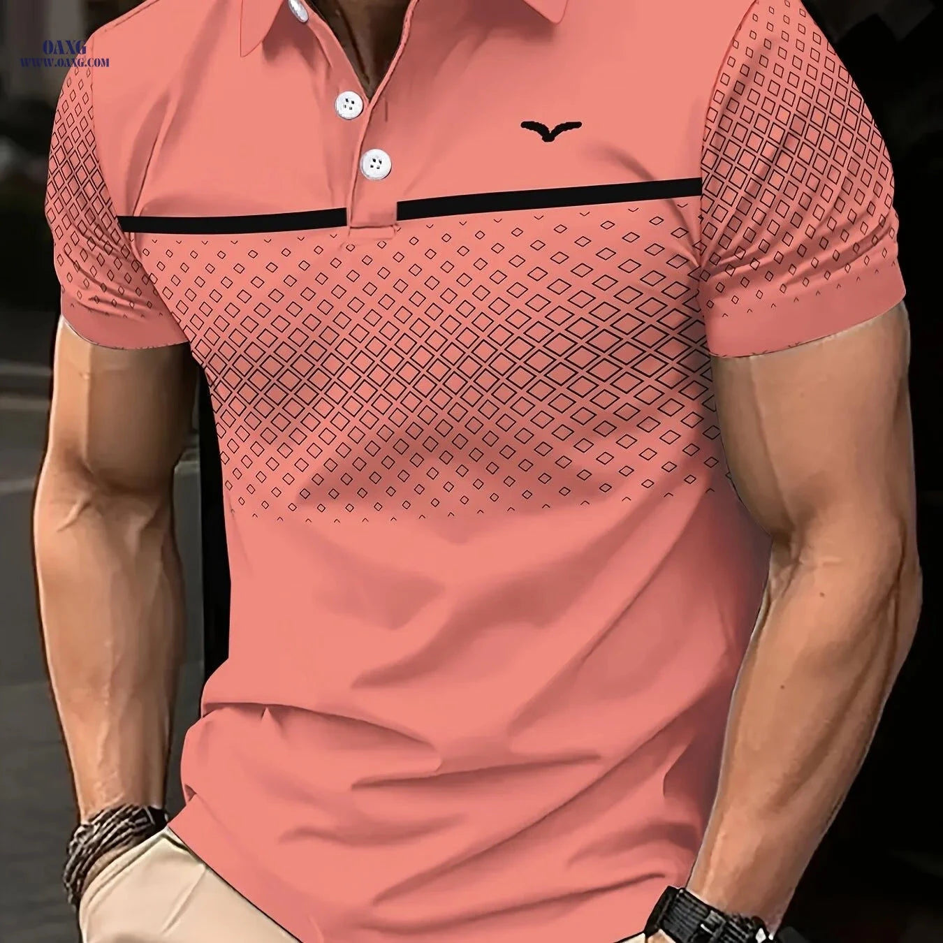 Men's Casual Summer Short Sleeve Shirt - Stylish Printed Design   OAXG 