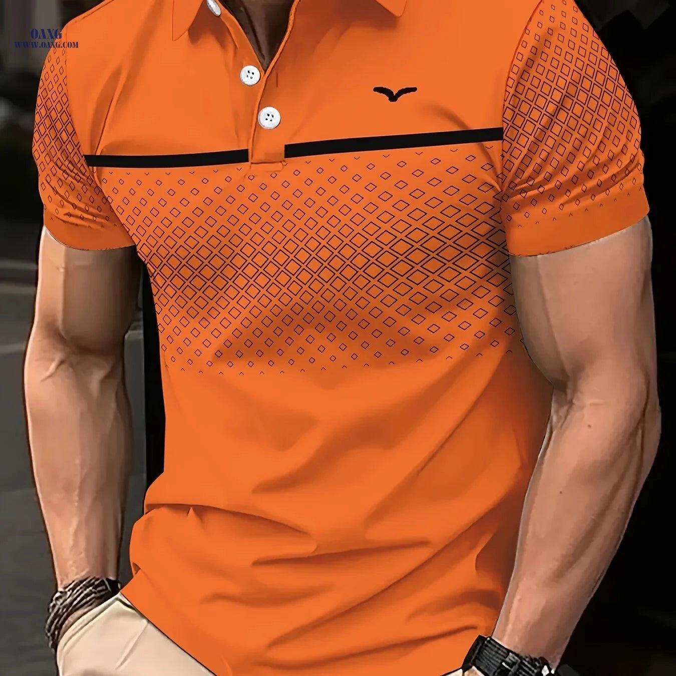 Men's Casual Summer Short Sleeve Shirt - Stylish Printed Design   OAXG 