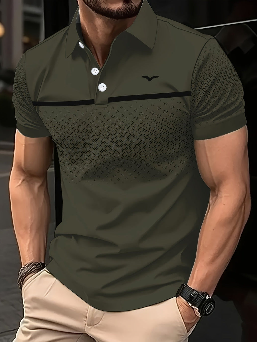 Men's Casual Summer Short Sleeve Shirt - Stylish Printed Design   OAXG 