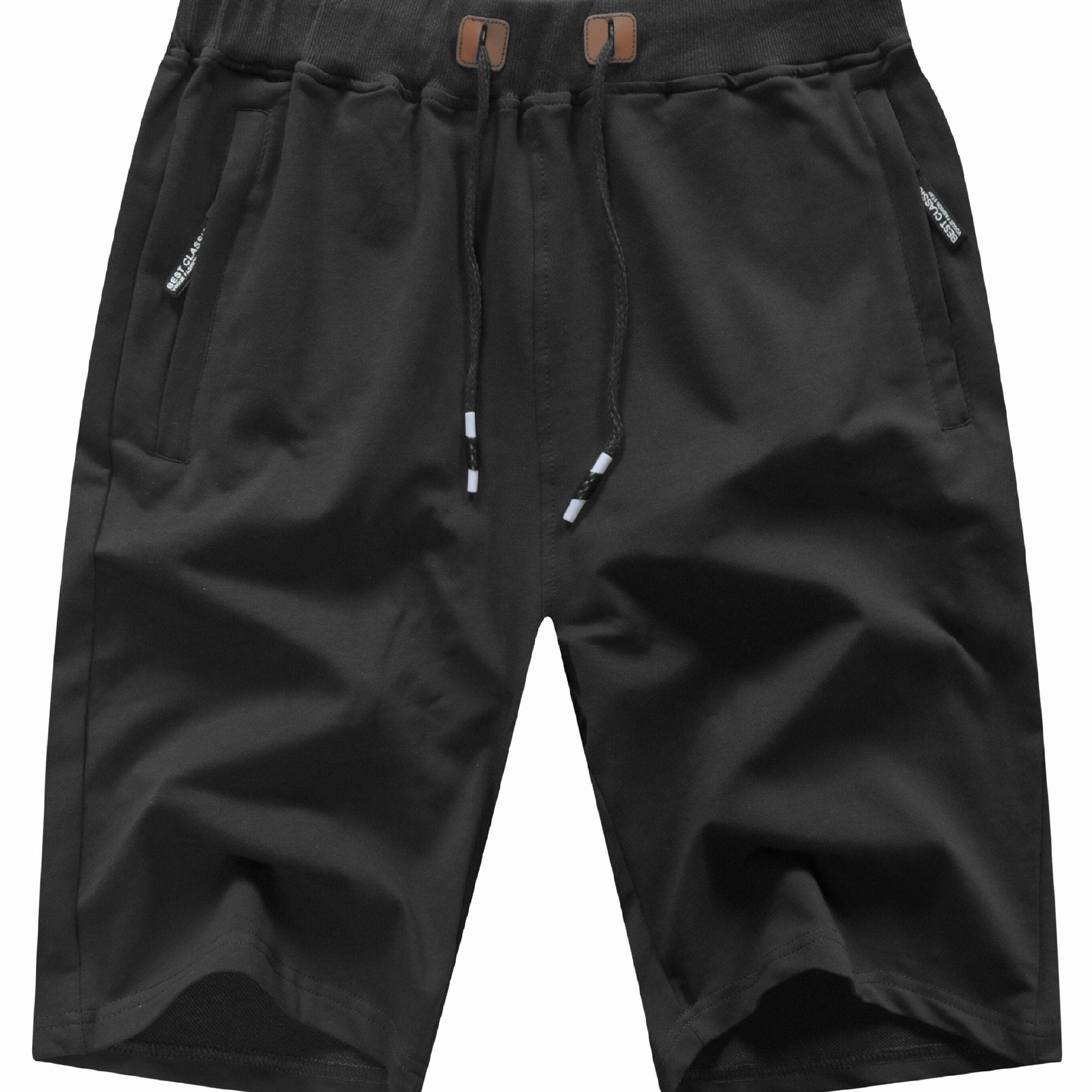 Men's Casual Summer Shorts - Classic Fit with Zipper Pockets   OAXG 
