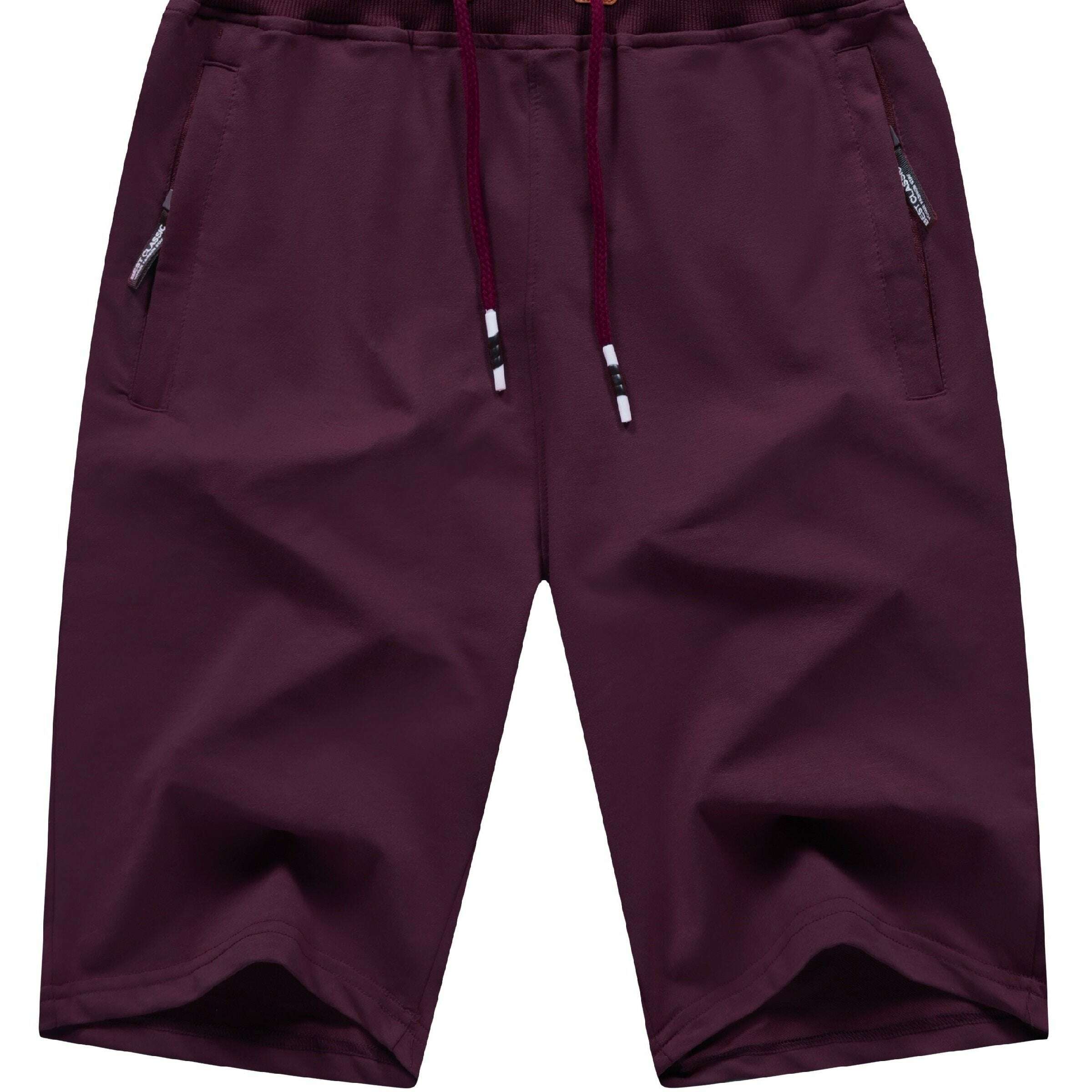 Men's Casual Summer Shorts - Classic Fit with Zipper Pockets   OAXG Black / 30