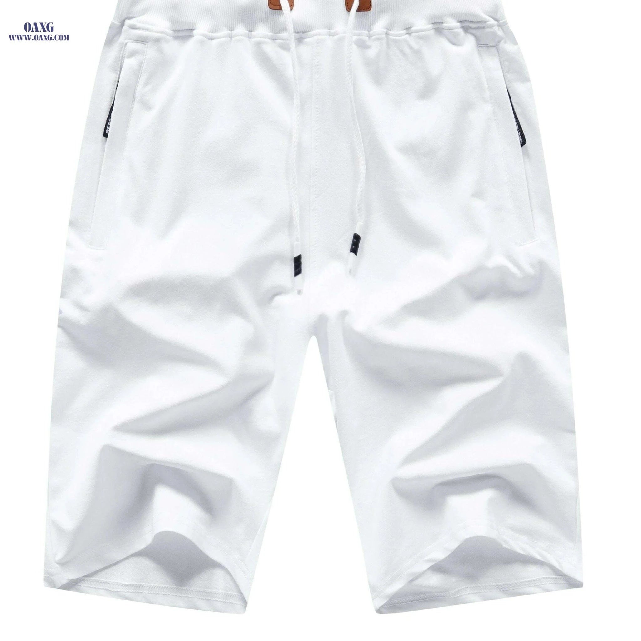 Men's Casual Summer Shorts - Classic Fit with Zipper Pockets   OAXG Black / 30