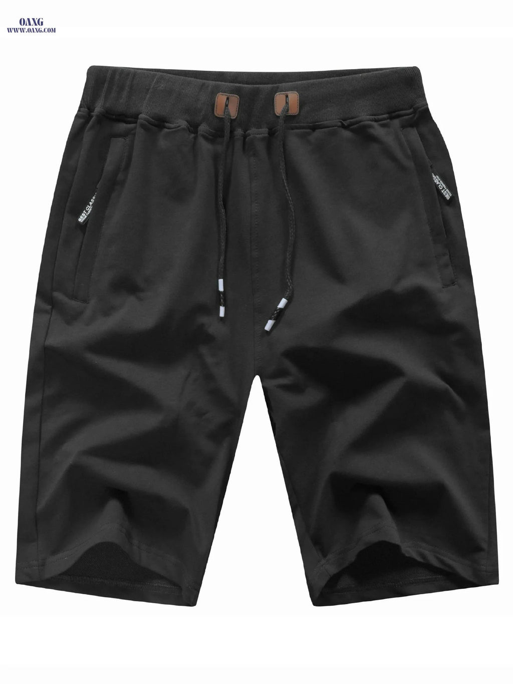 Men's Casual Summer Shorts - Classic Fit with Zipper Pockets   OAXG Black / 30