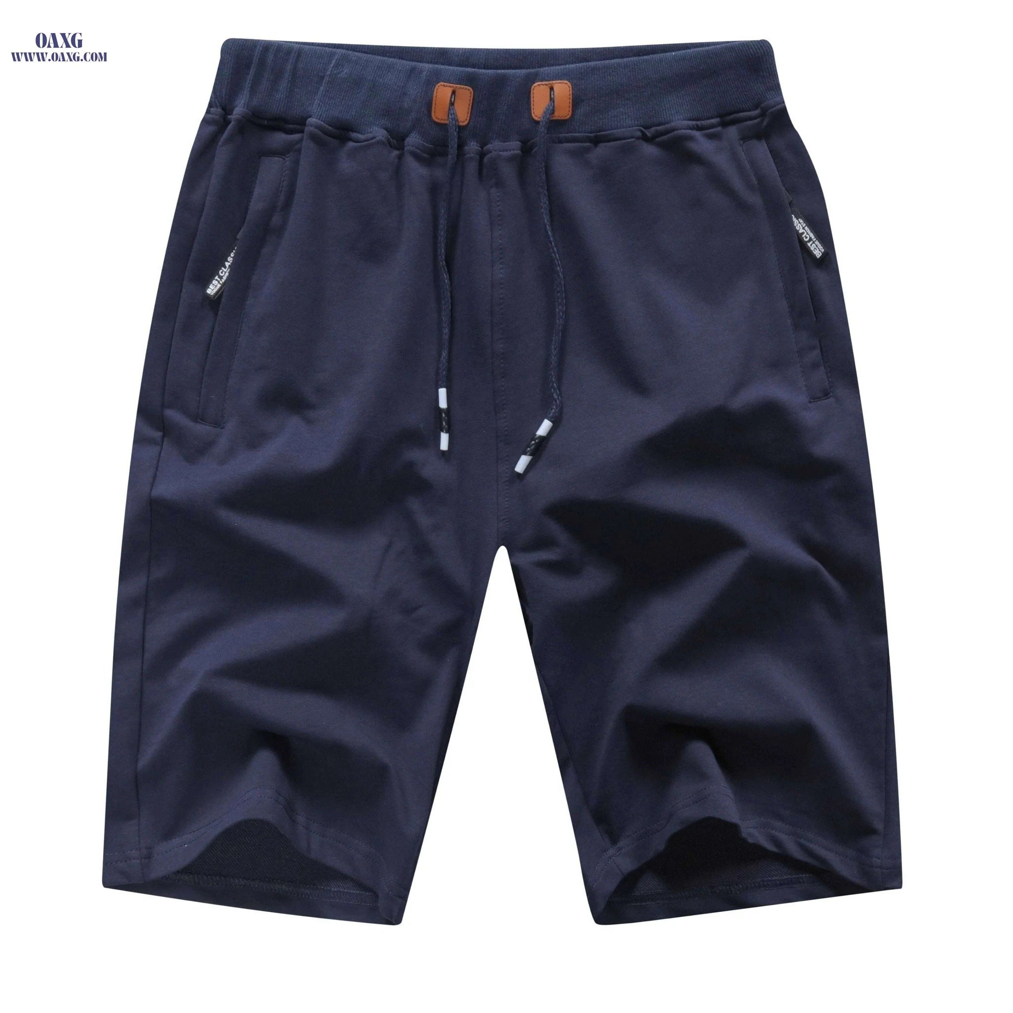 Men's Casual Summer Shorts - Classic Fit with Zipper Pockets   OAXG Black / 30