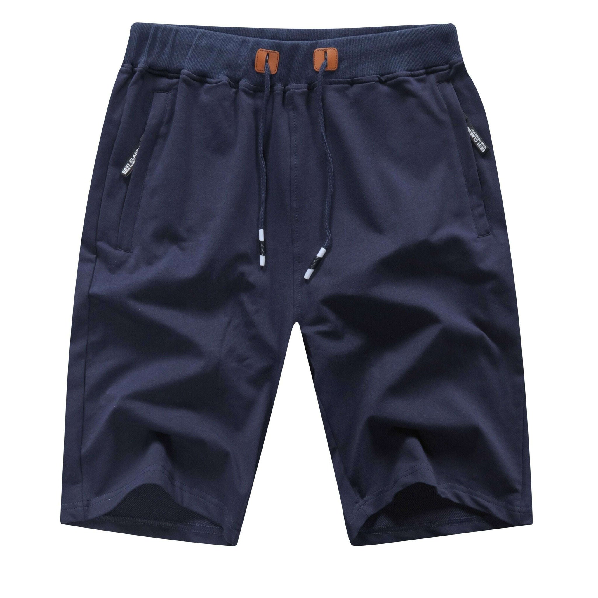 Men's Casual Summer Shorts - Classic Fit with Zipper Pockets   OAXG Black / 30