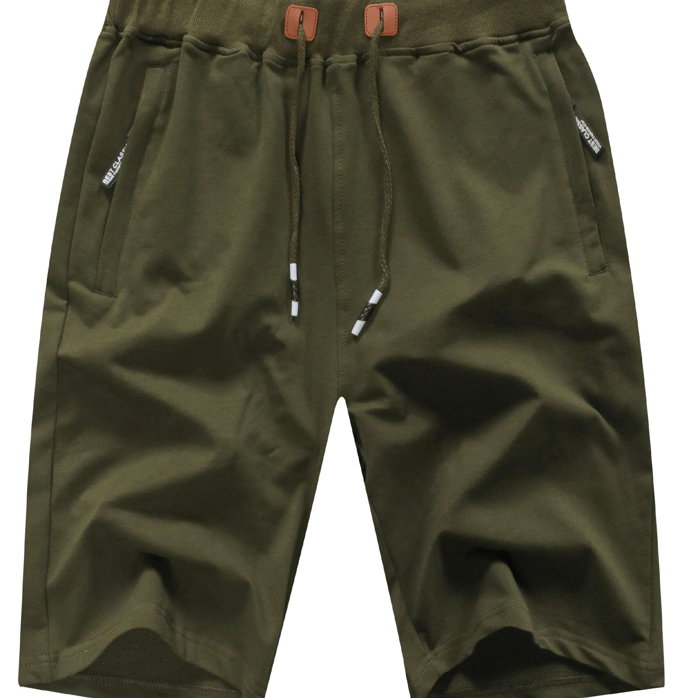 Men's Casual Summer Shorts - Classic Fit with Zipper Pockets   OAXG 