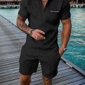 Men’s Casual Summer Sportswear Set - Short Sleeve Polo & Shorts   OAXG 