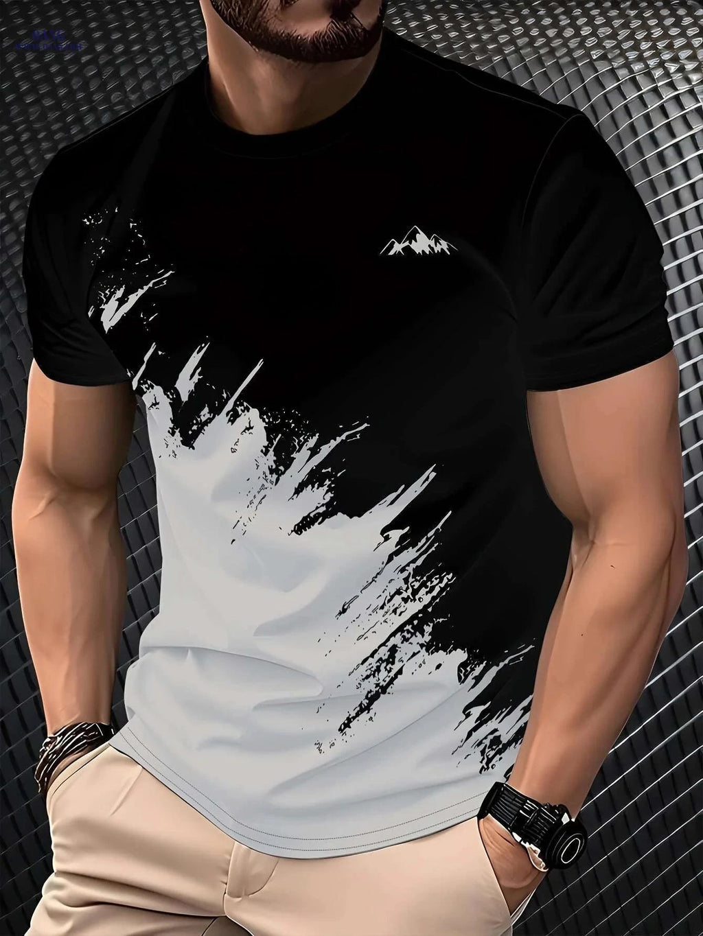 Men's Casual Summer T-Shirt - Lightweight & Breathable Polyester Blend   OAXG 