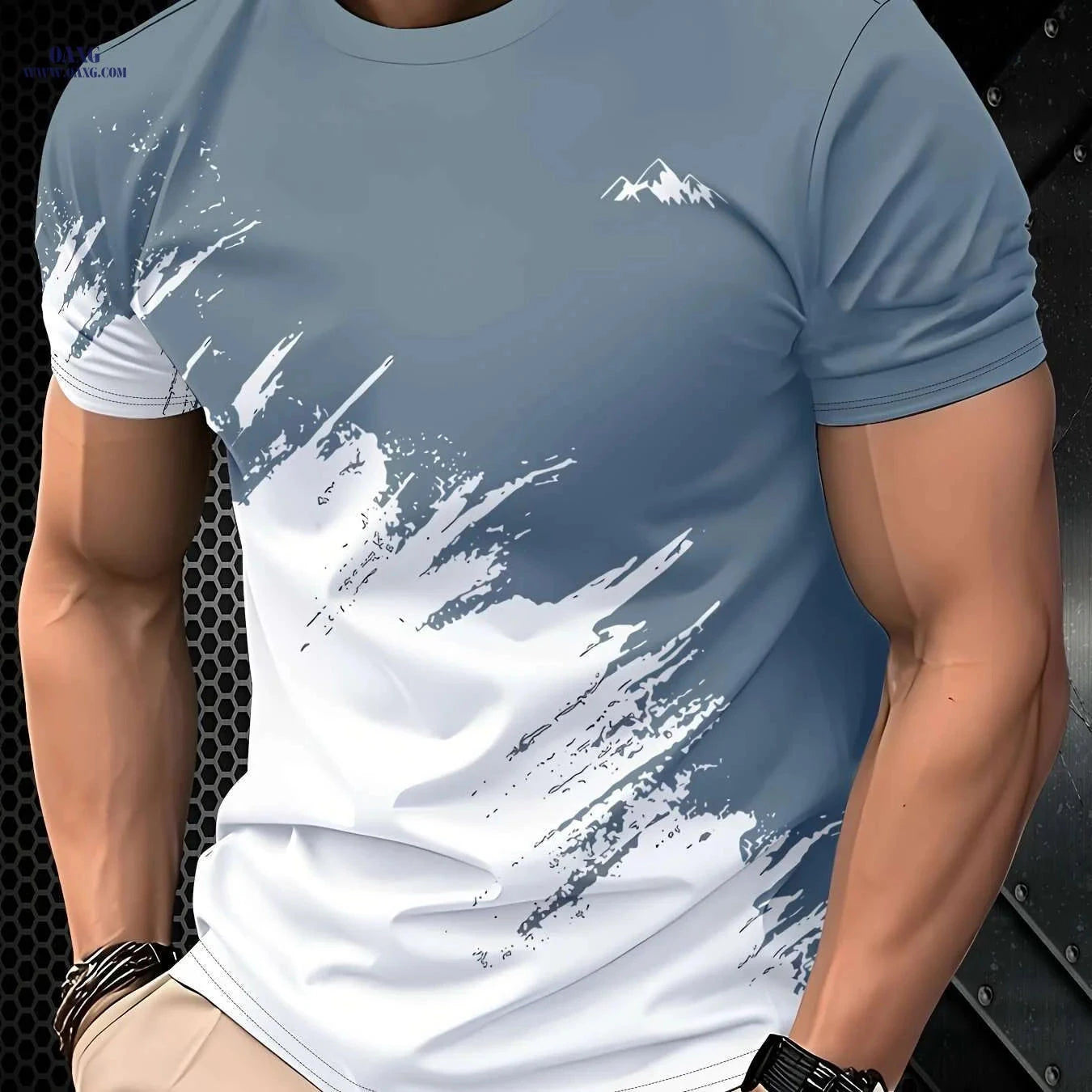 Men's Casual Summer T-Shirt - Lightweight & Breathable Polyester Blend   OAXG Mixed Color / S