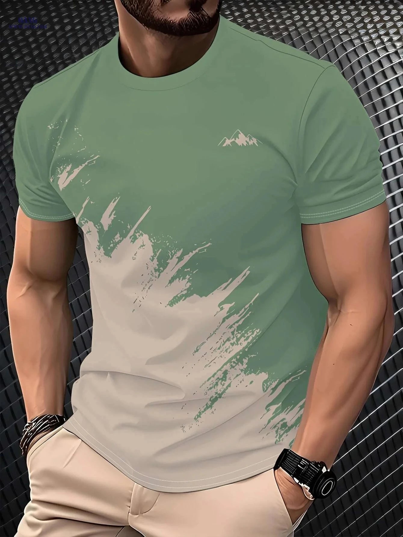 Men's Casual Summer T-Shirt - Lightweight & Breathable Polyester Blend   OAXG Mixed Color / S