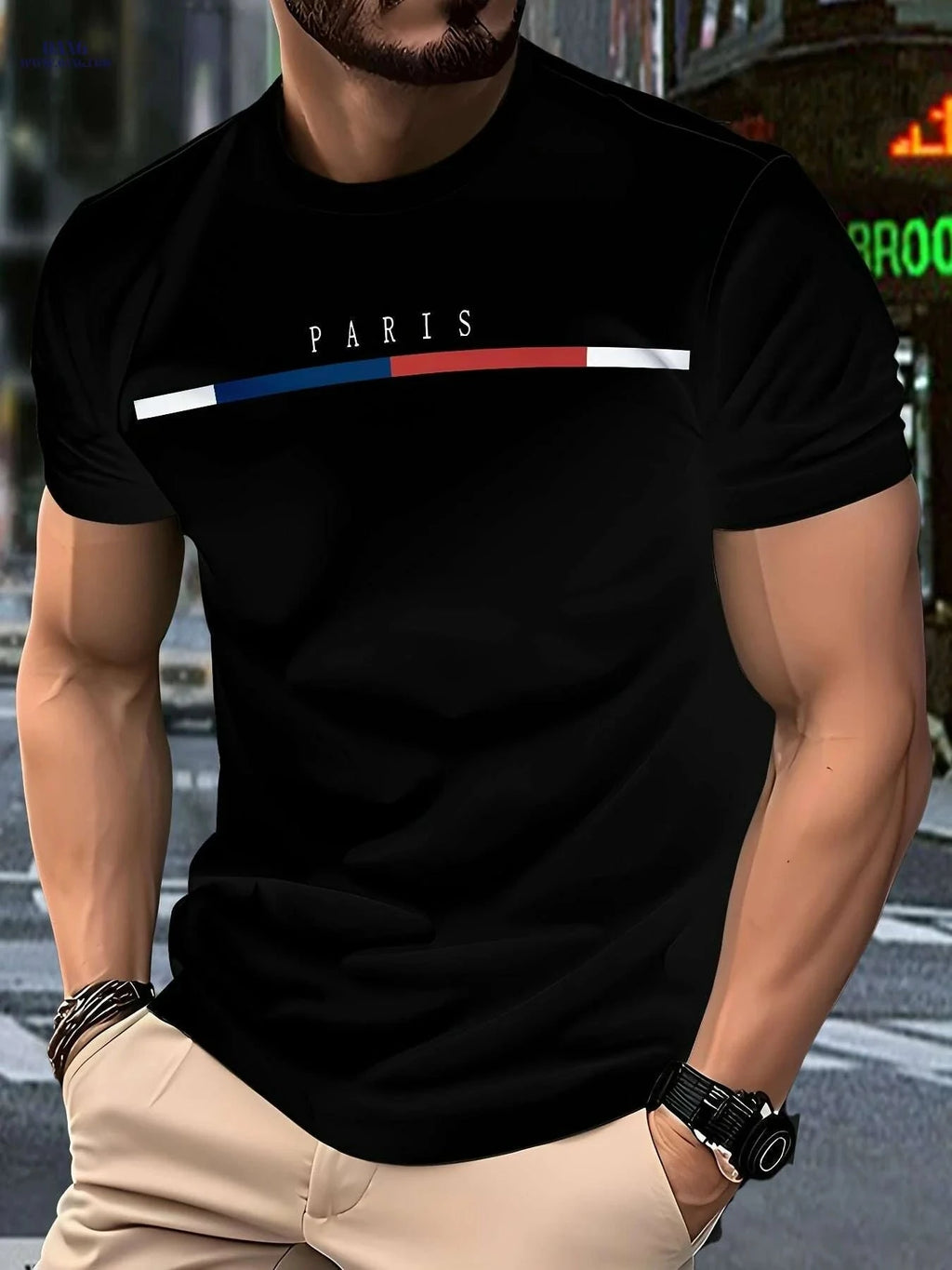 Men’s Casual Summer T-Shirt - Soft Stretch Polyester, Crew Neck   OAXG Red / S