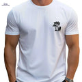 Men's Casual Surf T-Shirt - Palm Tree Print for All-Season Comfort   OAXG 