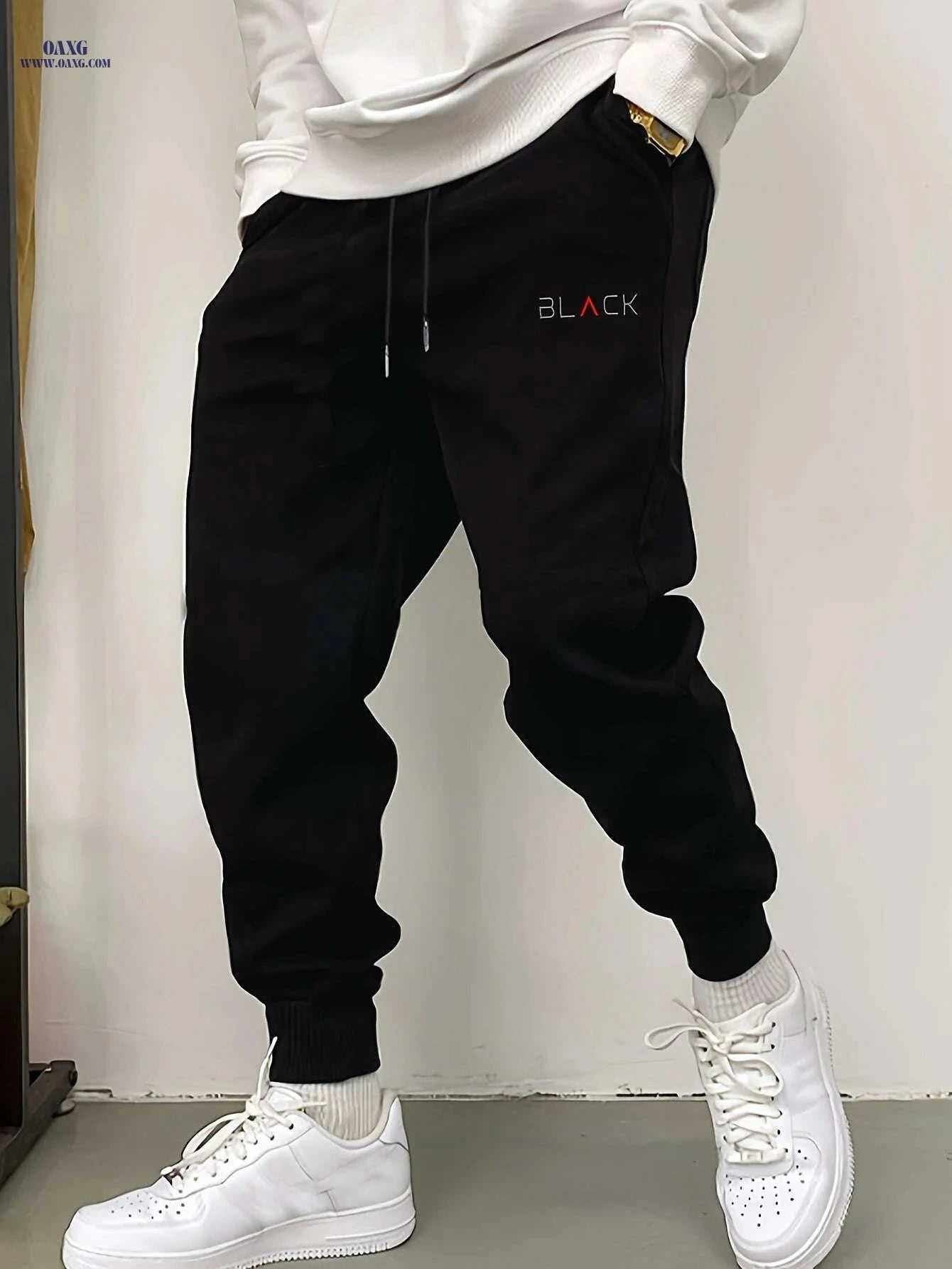 Men's Casual Sweatpants - Comfortable Drawstring Joggers for Winter   OAXG 