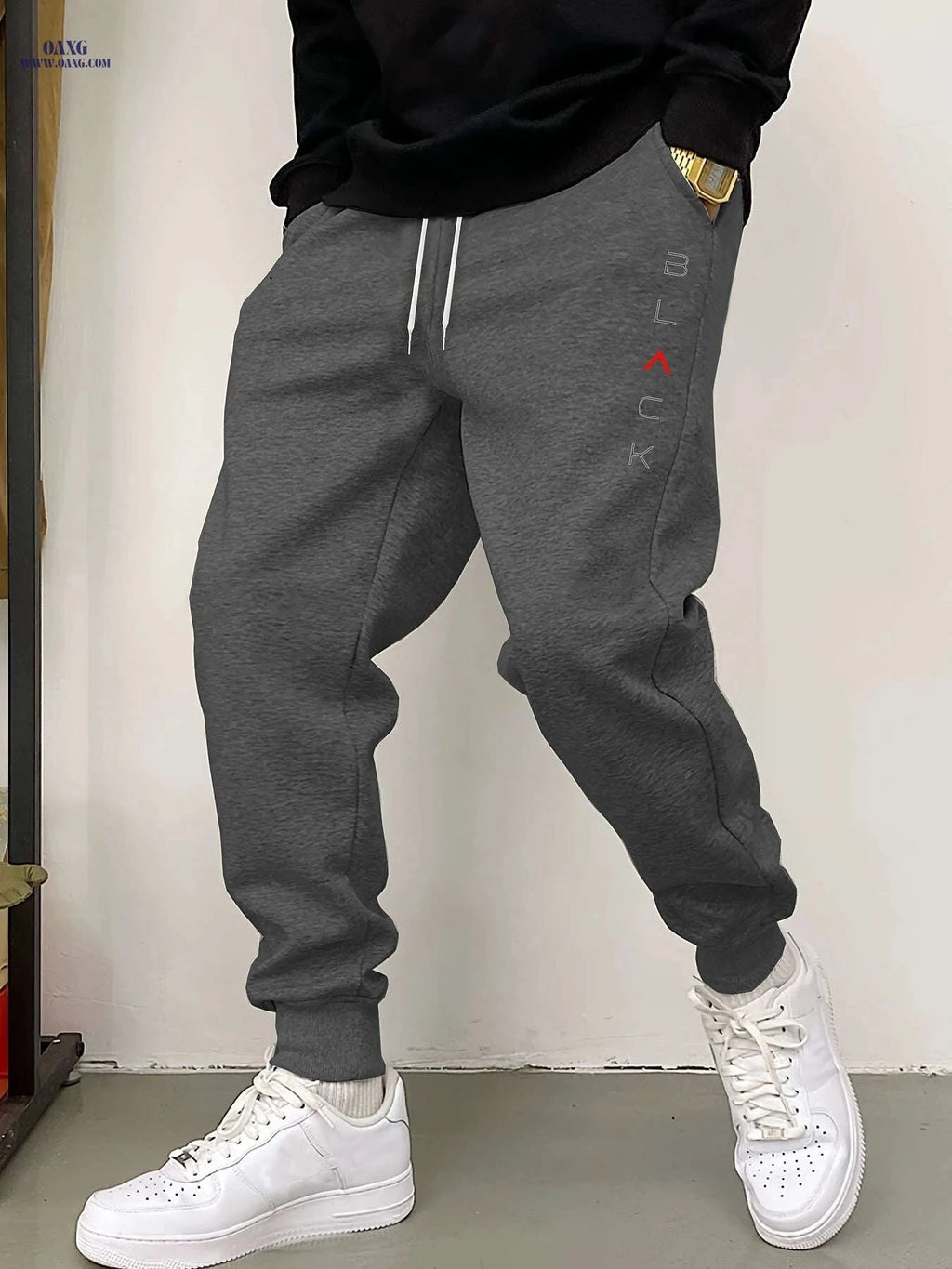Men's Casual Sweatpants - Comfortable Drawstring Joggers for Winter   OAXG 