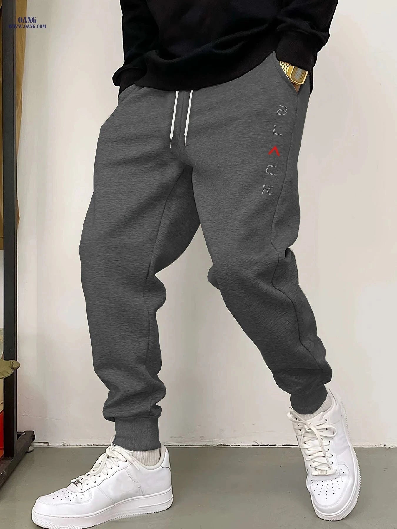 Men's Casual Sweatpants - Comfortable Drawstring Joggers for Winter   OAXG 