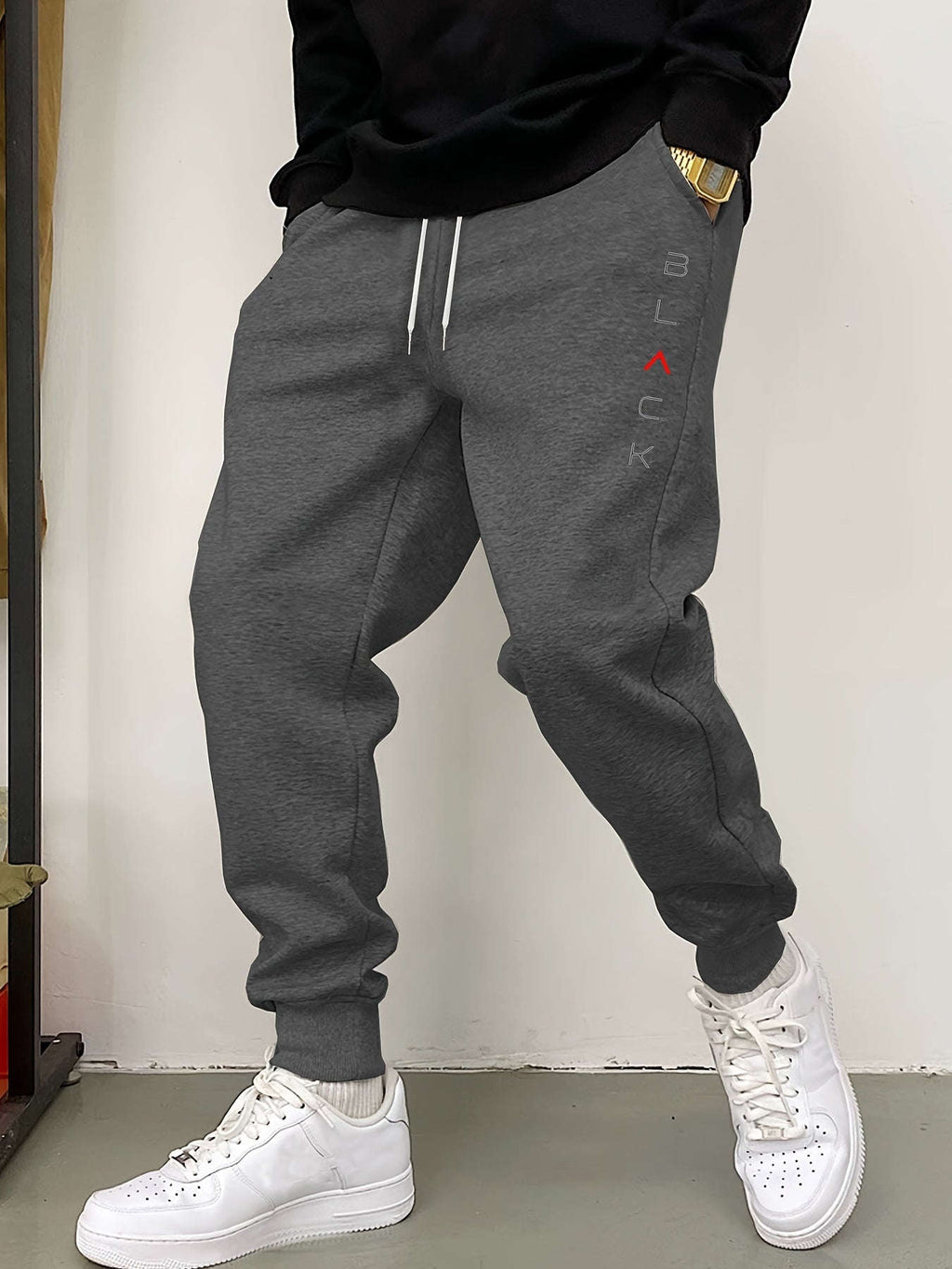 Men's Casual Sweatpants - Comfortable Drawstring Joggers for Winter   OAXG 
