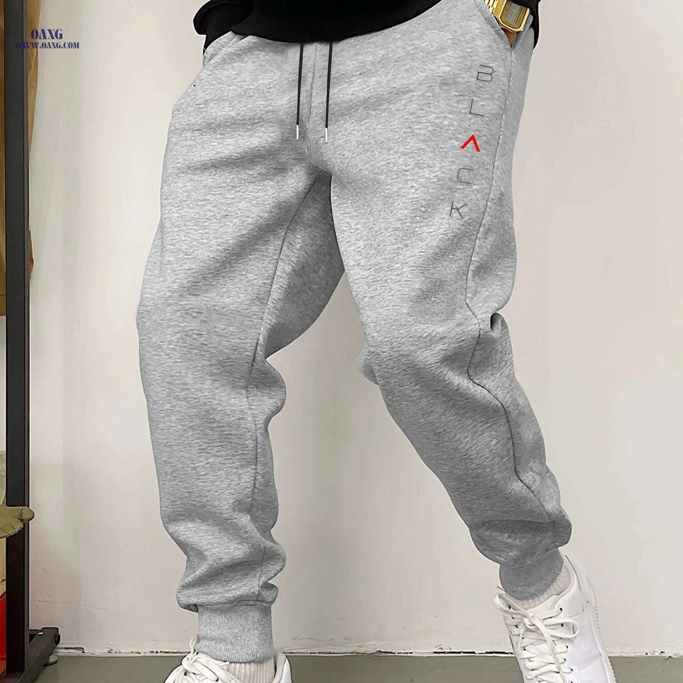 Men's Casual Sweatpants - Comfortable Drawstring Joggers for Winter   OAXG 