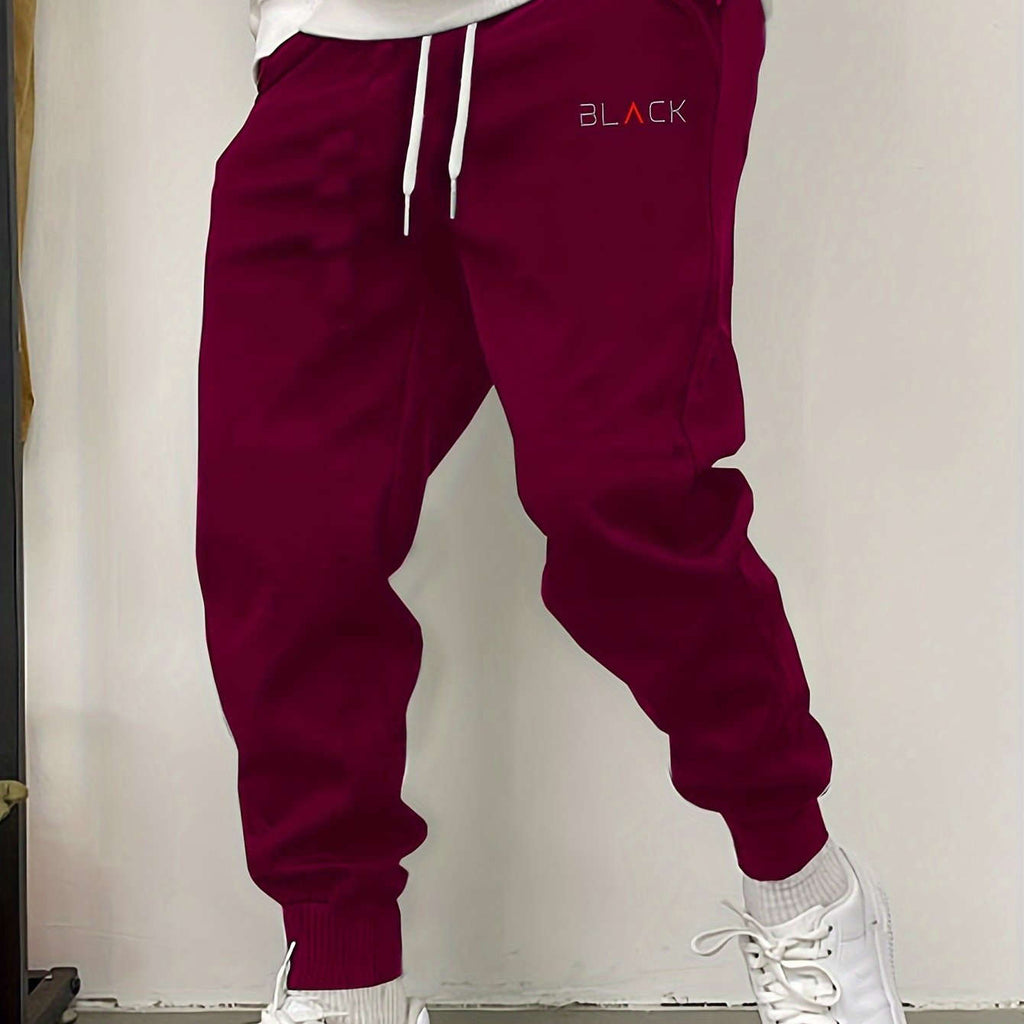 Men's Casual Sweatpants - Comfortable Drawstring Joggers for Winter   OAXG Black 1 / FR S