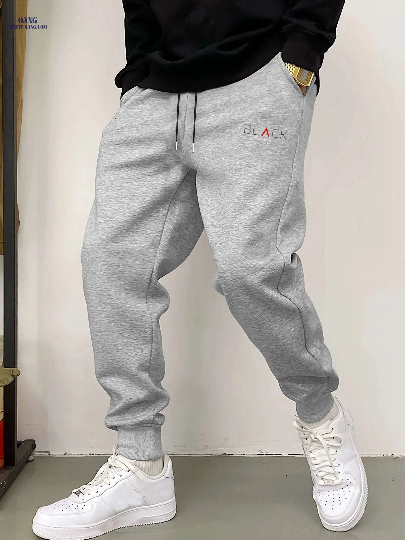 Men's Casual Sweatpants - Comfortable Drawstring Joggers for Winter   OAXG 